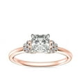 thumbnail image 1 of 0.65 T.C.W Asscher Shape Natural Diamond Latest Design Solitaire Wedding Ring for Ladies Solid 14K Rose Gold Size 8, 1 of 6