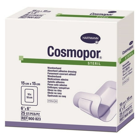 Gel Conformable Wound Dressing - Cosmopor Adhesive Wound Dressings, 6 x 6 Inch - Box of 25