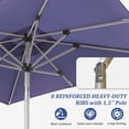 thumbnail image 3 of Domi Outdoor 5.91'×3.94' Outdoor Patio Market Umbrella with Aluminum Pole, UV-Resistant Canopy, Wind Vent, Tilt & Crank System—Ideal for Patio, Garden, Deck, Pool, Outdoor Dining, 3 of 8