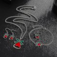 thumbnail image 3 of Juego de 5 piezas de joyas de aleación navideñas Yashi para mujer Con pendientes collar pulsera campana, 3 of 5