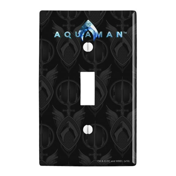 Aquaman Movie Logo Plastic Wall Decor Toggle Light Switch Plate Cover