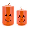 thumbnail image 1 of Set of 2 Orange and Black Contemporary Jack-O-Lantern 8.25", 1 of 1
