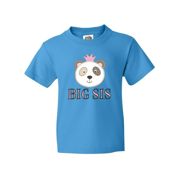 Inktastic Big Sis Panda Sister Announcement Youth T-Shirt