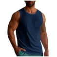 thumbnail image 2 of Men's Sports Fitness Vest Casual Training Breathable Sleeveless Undershirt for Active Elastic Design Comfortable Wear Mens T-Shirts Graphic Red Neck Pack Of 10, 2 of 5