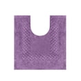 thumbnail image 2 of Home Weavers 100% Cotton Contour Rug Toilet Mat, Soft & Absorbent Bathroom Contour Mat, Washable Bath Contour Rug, 20"x20", Purple, 2 of 10