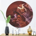 thumbnail image 2 of Designart 'Light in Antelope Canyon Landscape' Modern Wood Wall Clock, 2 of 5