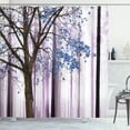 thumbnail image 1 of Ambesonne Autumn Shower Curtain, Lonely Tree Leaves Woods, 69"Wx75"L, Lavender Blue, 1 of 3