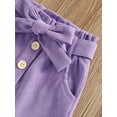 thumbnail image 5 of Kiapeise Toddler Baby Girls Corduroy Skirts High Waist Button Down Mini A-line Skirts with Belt, 5 of 9