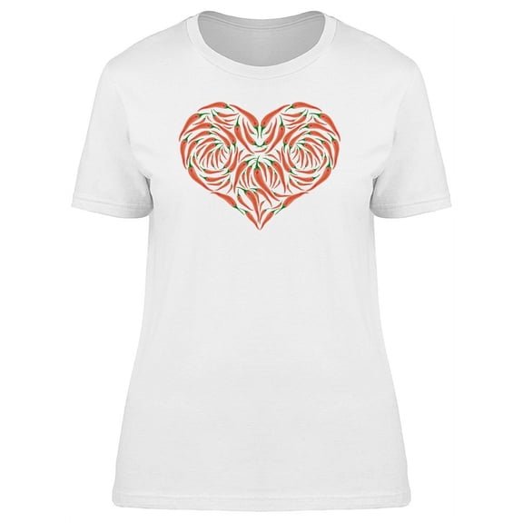 Heart Made Of Chili Peppers T-Shirt Women -Image by Shutterstock, Female Small