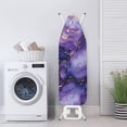 thumbnail image 3 of HELLHERO Ironing Board Cover with 3 Hook and Loop Fastener Strap Ironing Board Dustproof Cover Polyester Fiber Fabric for Ironing Table for Mother Purple Gold Marble, 3 of 5