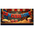 thumbnail image 2 of Blue Fabric Concessions Banner with Leather Glove Elements Party Decoration Backdrop for Carnival Events Festival Stalls Popcorn Stands, 2 of 7