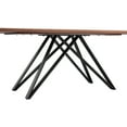 thumbnail image 4 of Armen Living Modena Dining Table in Matte Black Finish and Walnut Wood Top, 4 of 7