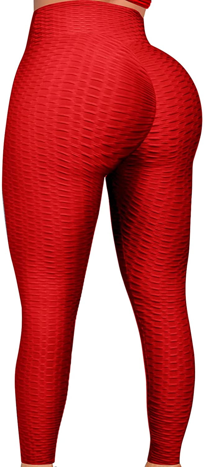 CHRLEISURE Women's Butt Lifting Workout Leggings for, Scrunch Butt Gym  Seamless Booty Tight Large Red : : Clothing, Shoes & Accessories