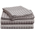 thumbnail image 1 of 400 Thread Count Egyptian Cotton California King Sheet Set Stripe  Grey, 1 of 2