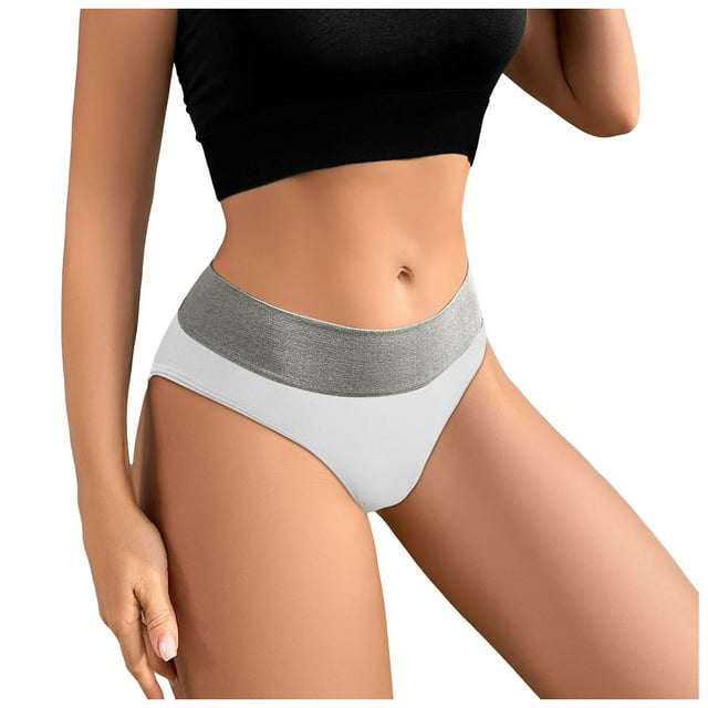 Gubotare Culottes pour Femmes Culottes Culottes sous-Vêtements pour Femmes Culottes à Bordure en Dentelle Douces Taille Basse Culottes Extensibles Hipster Bikini pour Femmes (Blanc,G)