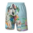 thumbnail image 5 of Kdxio A Funny Little Dalmatian Puppy Pattern Mens Casual Shorts - Drawstring Summer Beach Sports Shorts for Men, 5 of 9