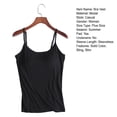 thumbnail image 7 of sunsanly Adjustable Straps Sleeveless Solid Color Modal Bra Vest Women Padded Sling Casual Bra Tank Top, 7 of 7