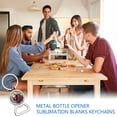 thumbnail image 3 of Sublimation Blanks Keychains Metal Bottle Opener Heat Transfer Sublimation Keychains for Personalized Sublimation Photo, 3 of 6