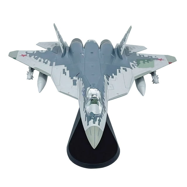 NATEFEMIN Russian Air Force Sukhoi Su-57 Model, 1:72 Scale, for Displaying in Showcases & Shelves, Authentic Aviation Replica