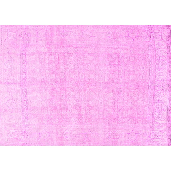 Ahgly Company Indoor Rectangle Persian Pink Traditional Area Rugs, 8' x 10'