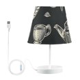 thumbnail image 2 of Tea Pots Cups Leaves LED Desk Lamp Table Lamp USB Bedside Nightstand Small Lamp for Bedroom Living Room Kids Room, 2 of 8