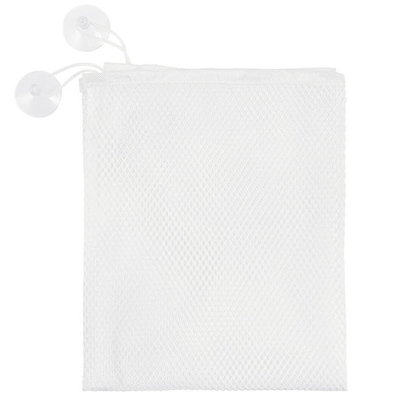 LEORX Childrens Bathtub Toy Storage 1Set White Polyester Mesh Design Water Drainage Organizer