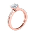thumbnail image 3 of Mauli Jewels 3/4 Carat Natural Round White Diamond ( I-J/ I1-I2 ) Solitaire Twisted Shank Solitaire Engagement Ring In 14K Rose Gold, Ring Size 6, 3 of 7
