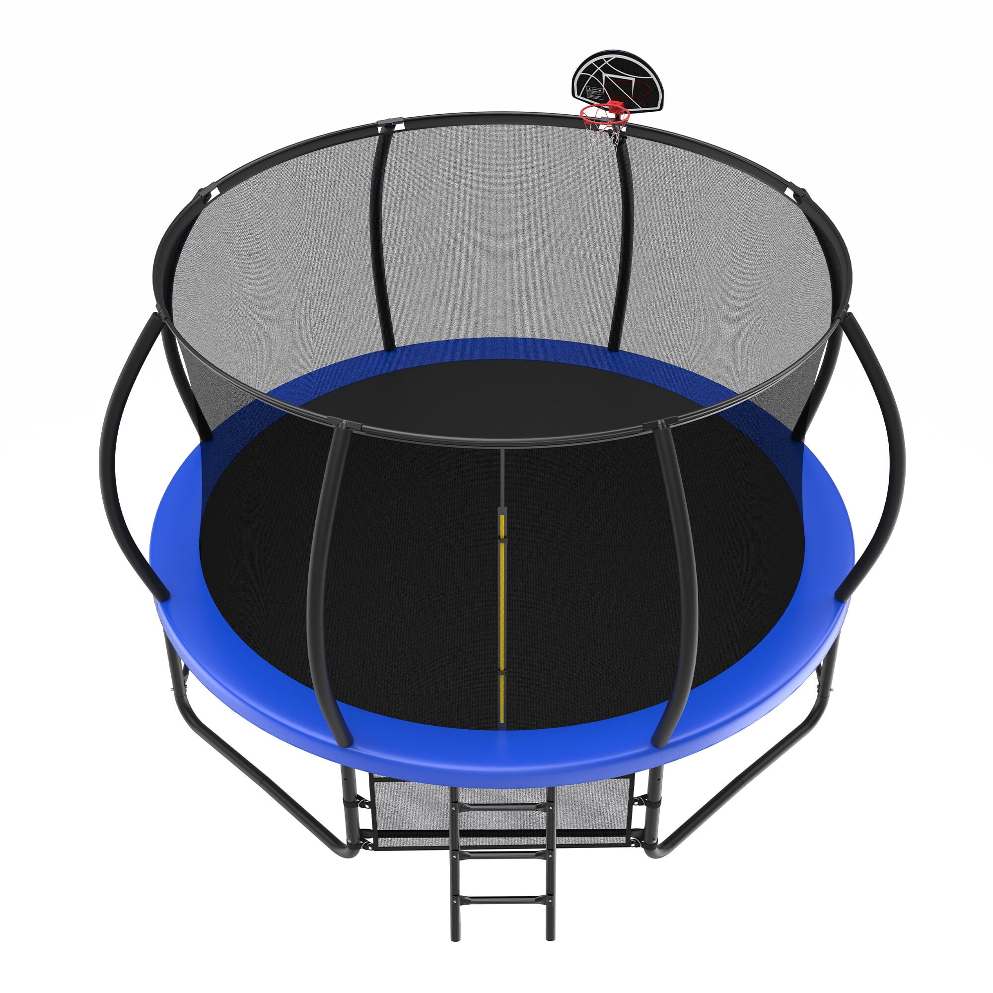 Mini Trampoline, 14FT Trampoline with Enclosure - Recreational Trampolines with Ladder and AntiRust Coating, ASTM Approval Outdoor Trampoline for Kids, Blue Trampoline For Kids,Fitness Trampoline