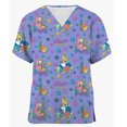 thumbnail image 3 of Uniforme médico con estampado de princesas de Disney para mujer, uniforme de trabajo para dentista, uniforme de enfermera, uniformes médicos para mujer, ropa de trabajo para hospital, 3 of 5