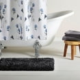 thumbnail image 3 of Home Dynamix Bali Breeze Solid Print Modern Shag Bath Mat, Navy Blue, 17" x 24", 3 of 3