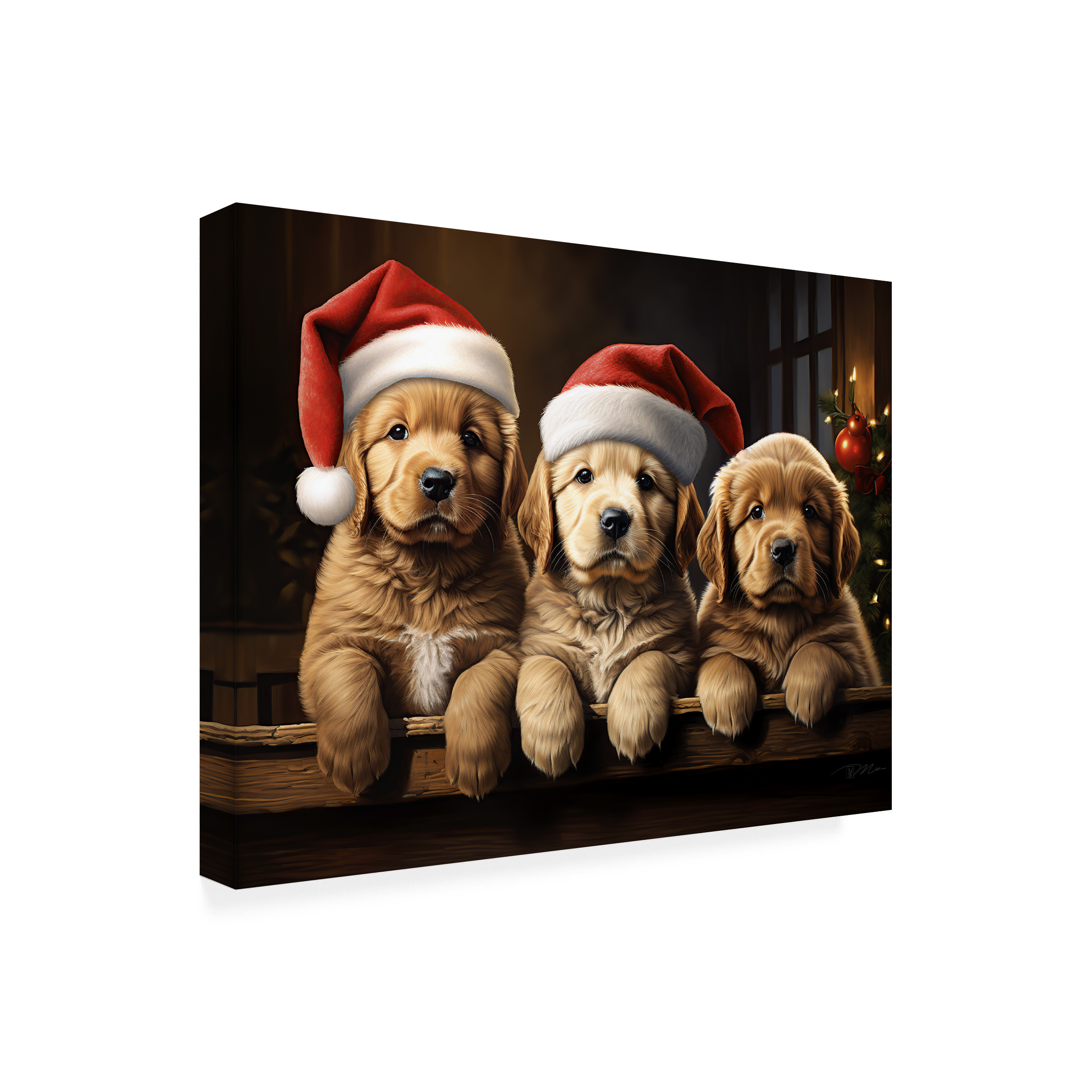 Canvas Wall Art - Momart 'Christmas Friends 4' Wall Art for Living Room, Bedroom, or Office DÃ©cor by Trademark Fine Art - 24 x 18 Inches
