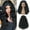 Black, variant on Phocas Long Black Headband Wig for Women，20inch Synthetic Realistic Wavy Wig no Bangs