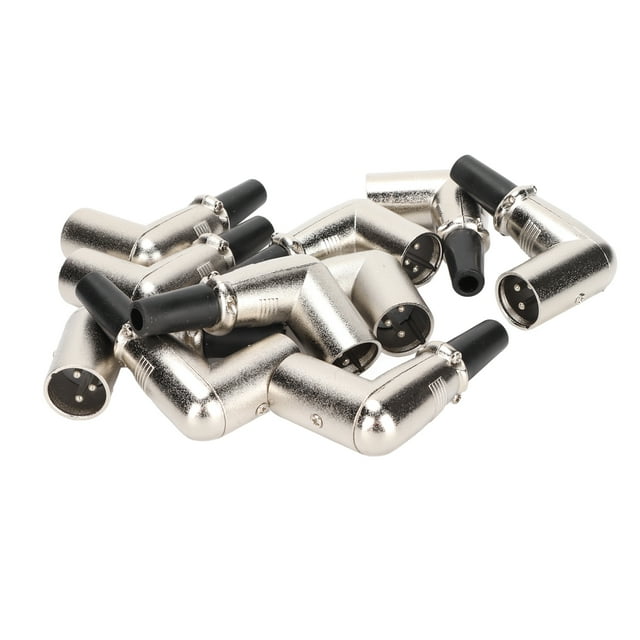 Conector macho XLR, conector macho XLR, clavija acodada, clavijas XLR, conector macho XLR diseñado para profesionales