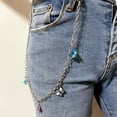 thumbnail image 3 of EeaseMX 1 cadena decorativa para cintura estilo punk, para pantalones (plateada)., 3 of 8
