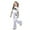 White, variant on Girls 2 Piece Outfits Short Sleeve Bow T-Shirt Top and Flared Pants Sets Girls Spring Outfits Girls Sets Size 5-6 Years