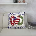 thumbnail image 6 of Herrnalise 4th of July Decorations Pillow Covers Independence Day Patriotic Throw Pillow Case 18x18 American Flag Stars and Stripes Memorial Day Decor for Sofa Couch Home Farmhouse, 6 of 8