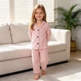thumbnail image 6 of CAUYDY 12M 18M 24M 1T 2T Toddler Girl Pjs Newborn Sleepwear Fall Winter Long Sleeved Top and Elastic Waist Pants 2 Piece Comfy Set Baby Clothes for Girls Sizes 18-24 Months,Orange, 6 of 9