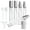 Silver, variant on Pack of 5 Glass Perfume Sprayers Bottles Travel Refillable Atomizer With Dispenser Tool