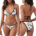 thumbnail image 3 of Fotbe Cute Dinosaurs Traje de Baño para Mujer de Dos Piezas – Bikini Sexy de Tirantes Tipo Halter con Diseño Triangular, 3 of 6