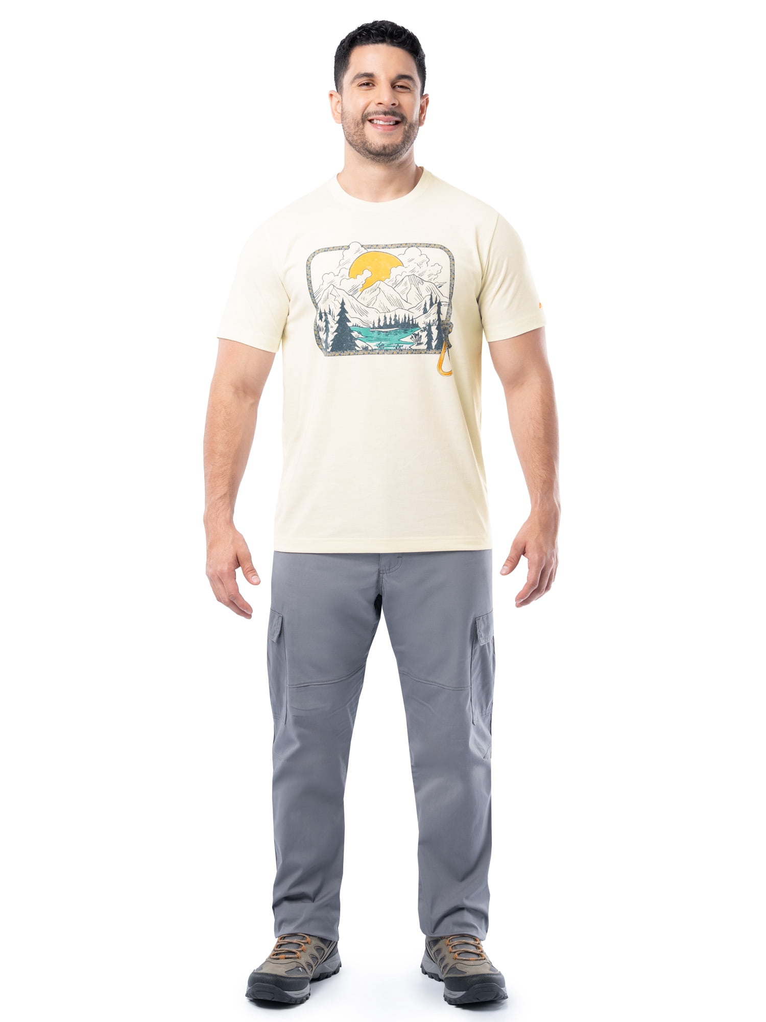 Ozark Trail Men's Active Graphic Tee with Short Sleeves, Sizes S-3XL