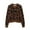 C-Coffee80, variant on Women Crop Cardigan Knit Sweater Leopard Button Front Long Sleeve Warm Fuzzy Sweater Coat For Fall Winter Soft Stylish Coat