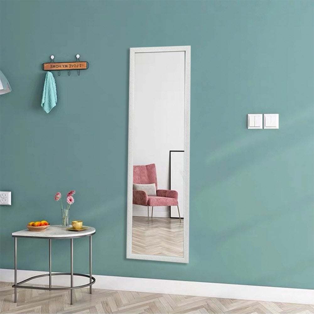 Hassch FullLength Mirror 50"x 14" Wall Mounted Dressing Mirror, White