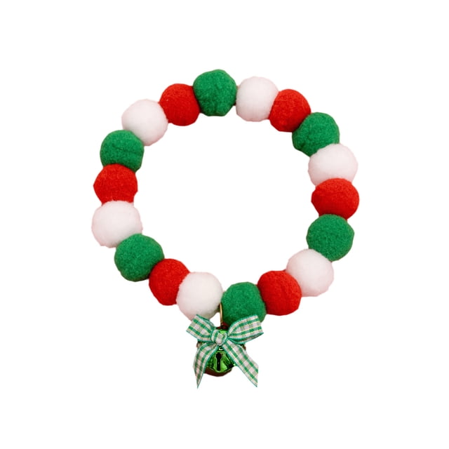 Christmas Decorations Pet Ball Collars With Bows Are Suitable For Christmas And Winter Holiday Decorations For Small And Medium-Sized Dogs
