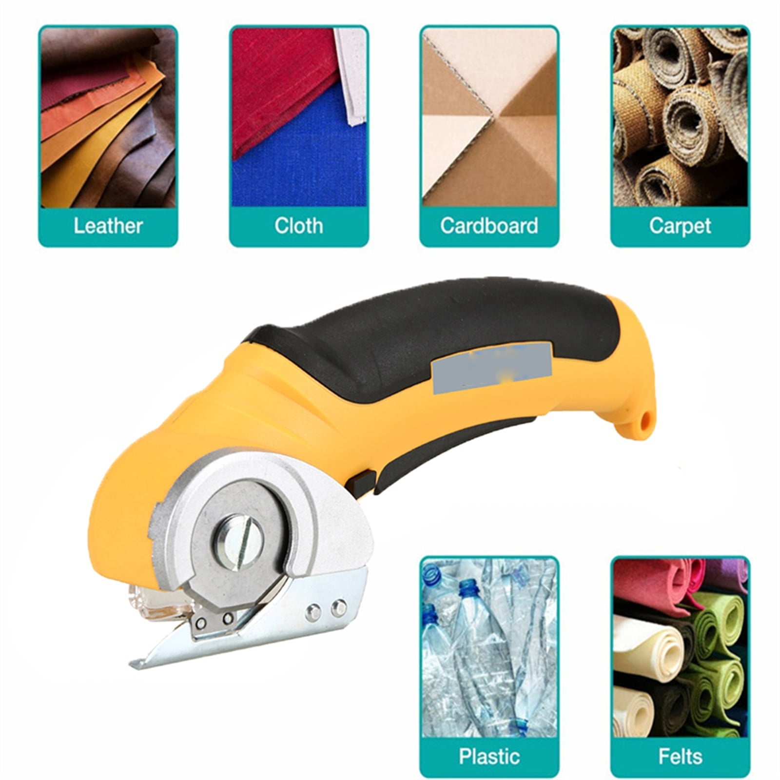 Electric Scissors Rechargeable Cordless Electric Cutter Shear For Cardboard Leather Fabric Scrapbook Carpet Electric Rotary Cutt ,Multiple Speeds
