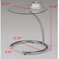 thumbnail image 2 of Kings Brand Furniture - Table d'Appoint Moderne en Chrome avec Verre, 2 of 2