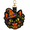 Orange Witch Cat A1, variant on Halloween Witch Cat Keychain, Premium Embroidered Black Cat Witch Pendant with Metal Clasp, Spooky Holiday Bag Charm for Keys Handbags Backpacks