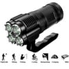 hamaxa 3000 lumens high power tactical handheld flashlight torch rechargeable led searchlight bright spotlight dimmable waterproof cree xml-t2 floodlight light for camping lantern hiking hunting black