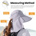 thumbnail image 4 of Womens Sun Hat Rollable UPF 50+ Wide Brim and Ponytail Hole, Hiking Safari Gardening Hat with Neck Flap, Gray, 4 of 8