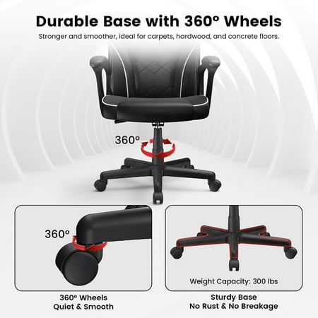 ACGAM - Slim Ergonomic Gaming Chair - Black