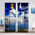 thumbnail image 3 of Hot Air Balloon Flying Over Snow Mountain Tulle Voile Curtains for Bedroom Window Curtain for Living Room Sheer Curtains Drapes, 3 of 7